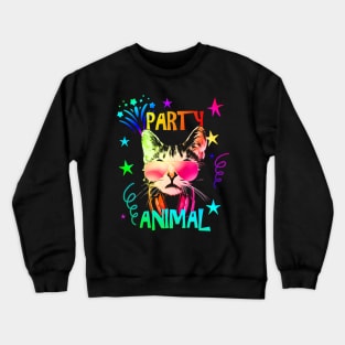 Cat Party Animal Crewneck Sweatshirt